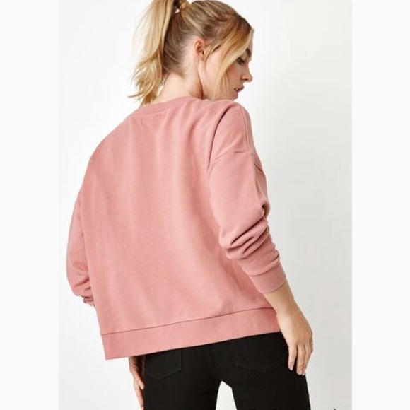 NEW LA Hearts Side Lace-Up Crew Neck Sweatshirt - Picture 3 of 7